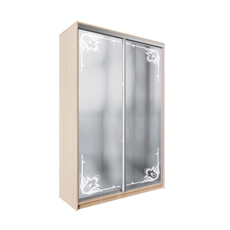 

Шкаф-купе ДЕКОР SM01 Р0216 Зеркало 240 x 180 x 60 см двухдверный Дуб молочный