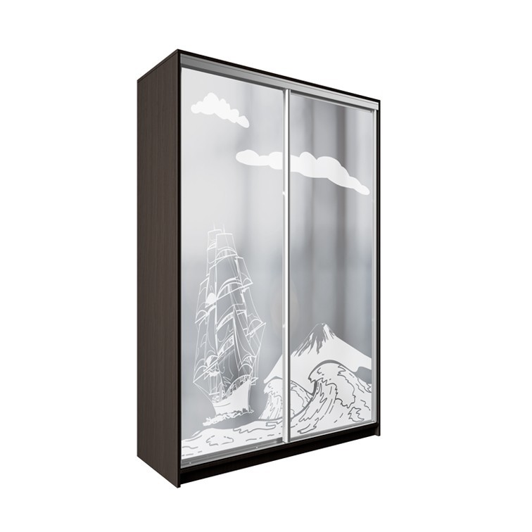 

Шкаф-купе ДЕКОР SM01 Р0219 Зеркало 240 x 180 x 60 см двухдверный Венге Магия