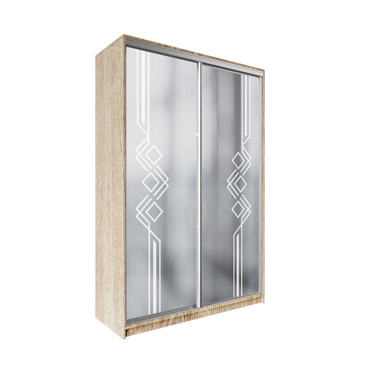 

Шкаф-купе ДЕКОР SM01 Р0054 Зеркало 240 x 120 x 60 см двухдверный Дуб сонома