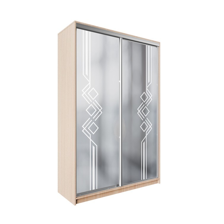 

Шкаф-купе ДЕКОР SM01 Р0054 Зеркало 240 x 140 x 60 см двухдверный Дуб молочный