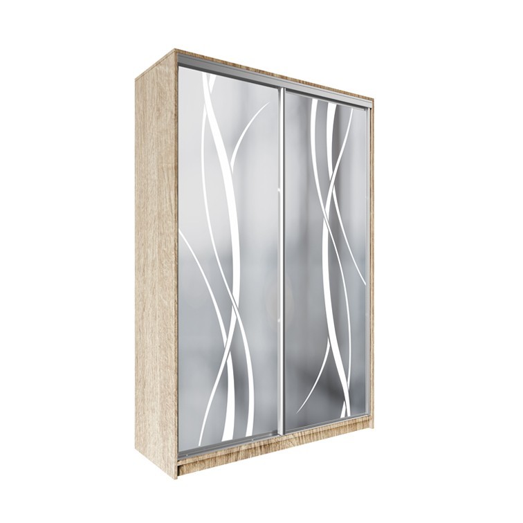 

Шкаф-купе ДЕКОР SM01 Р0116 Зеркало 240 x 140 x 60 см двухдверный Дуб сонома