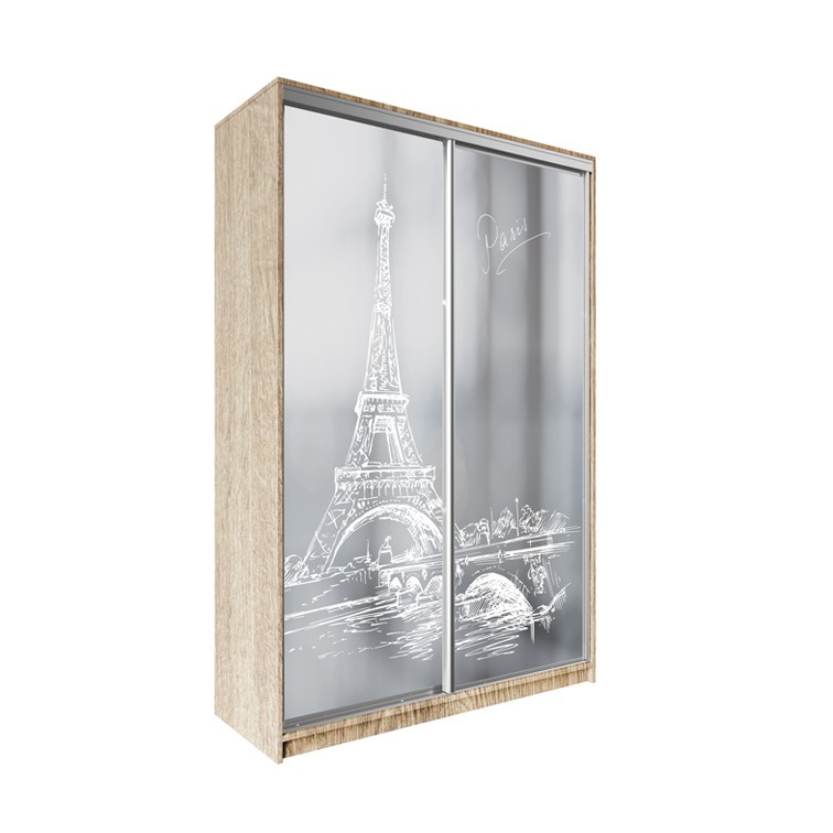 

Шкаф-купе ДЕКОР SM01 Arht_1 Зеркало 240 x 180 x 60 см двухдверный Дуб сонома
