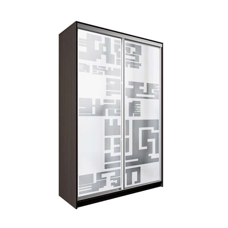 

Шкаф-купе ДЕКОР SM01 Р0174 Зеркало 240 x 120 x 60 см двухдверный Венге Магия