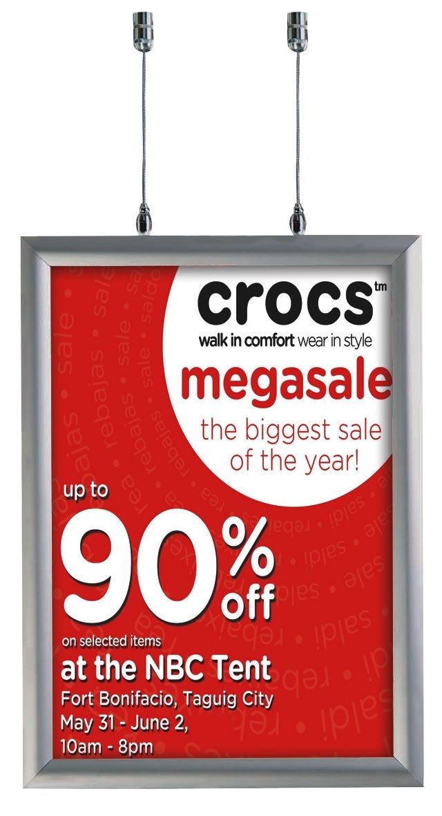 

Рамка рекламная двухсторонняя M&T Displays, Snap Frame Double Sided подвесная А2 42х59.4 см Серебристая