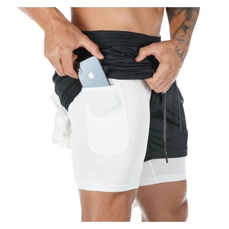 

Мужские спортивные шорты 2в1 Sport Shorts Black 3407  Черный, Мужские спортивные шорты 2в1 Sport Shorts Black 3407 3XL Черный