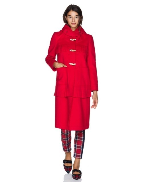 

Пальто Benetton 36 красное 2BZP5K2J5