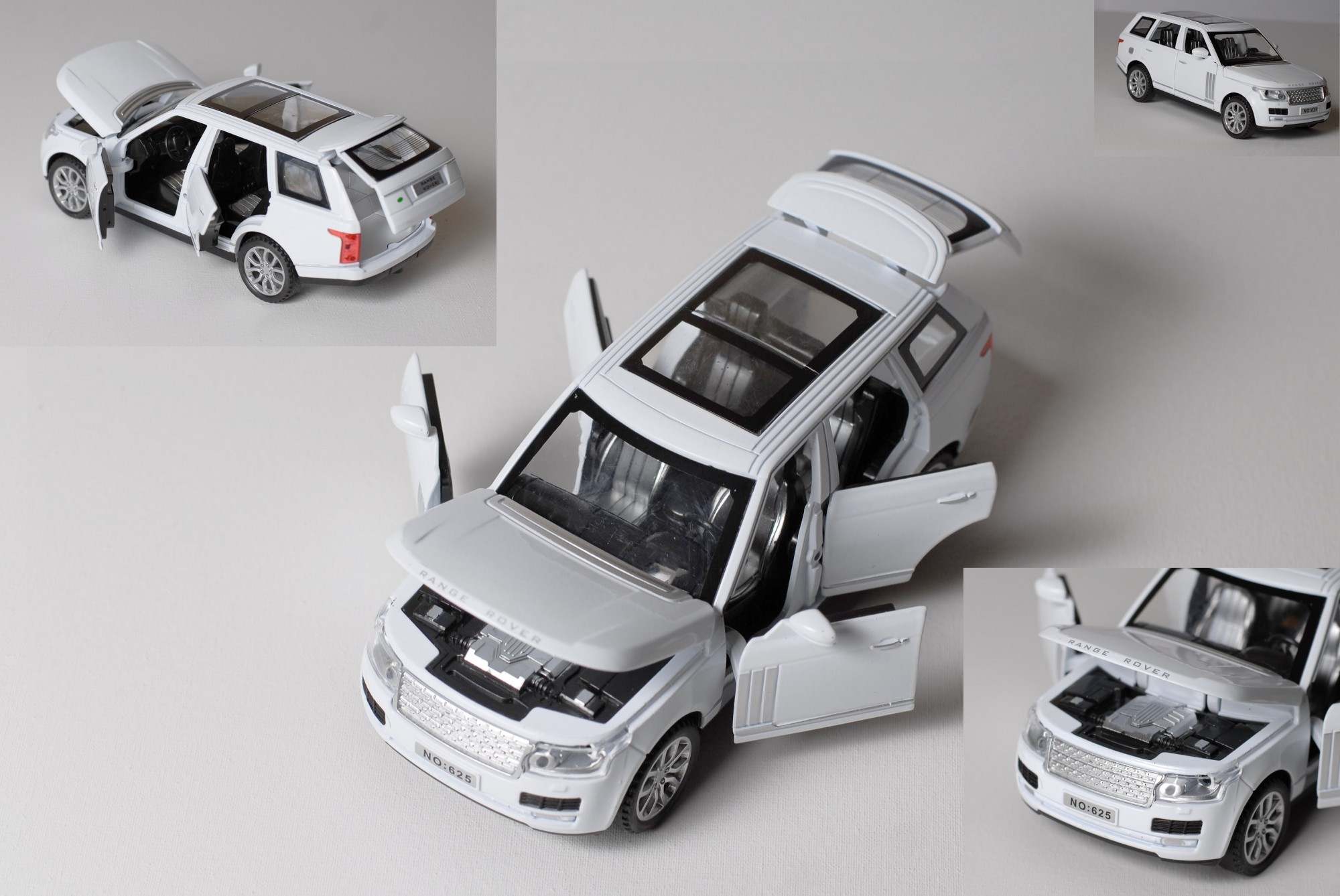

Машина металлическая 1:32 «RANGE ROVER» | все открывается, инерция, звук, свет | 21x10x9см