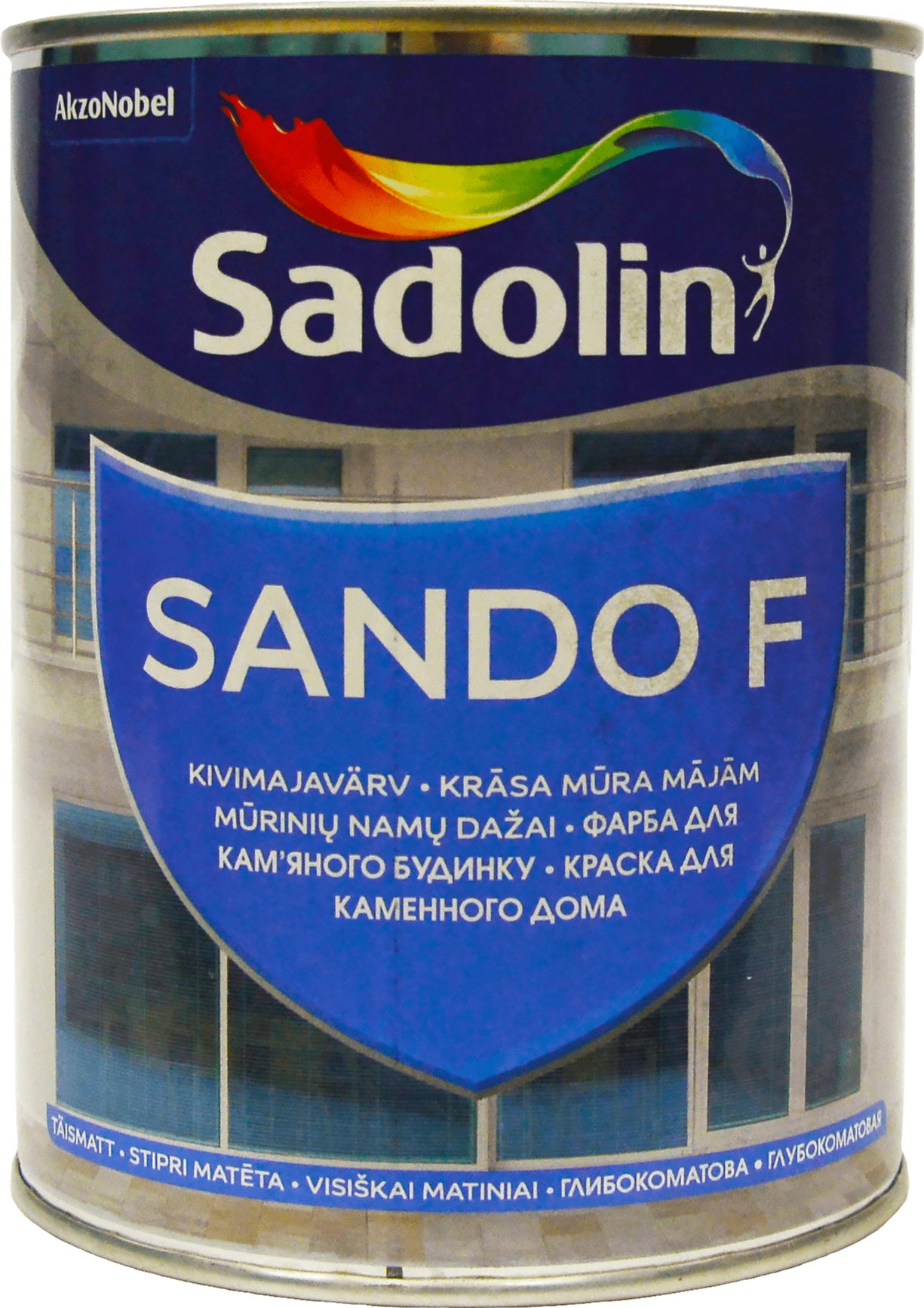 

Краска Sadolin Sando F - глубокоматовая водная краска для бетона, белая, BW, 1 л (5072952)