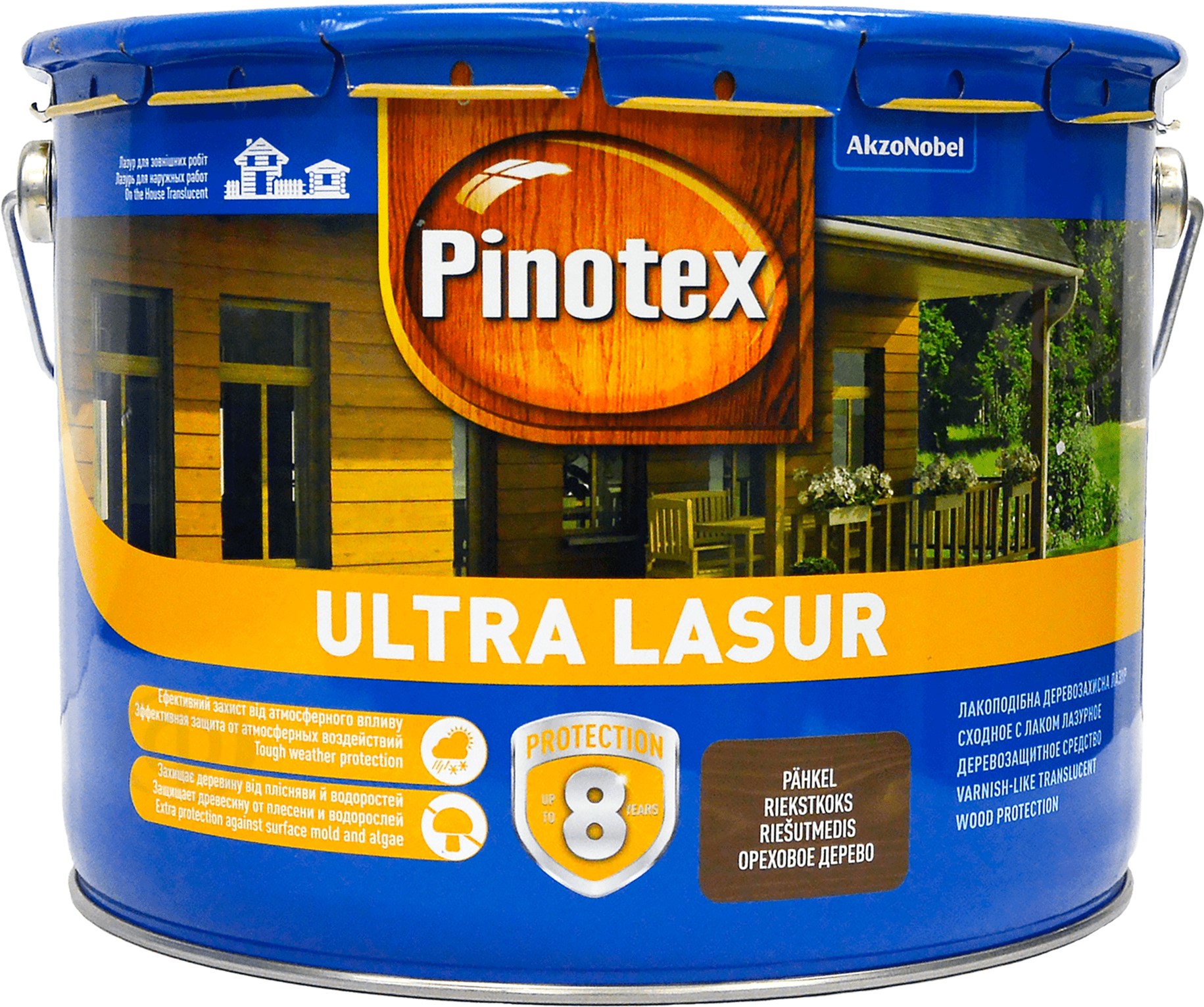 

Лазурь Pinotex Ultra Lasur - полуматовая алкидная пропитка для дерева, лазурная, с декоративным эффектом, тик, 10 л (5302675)