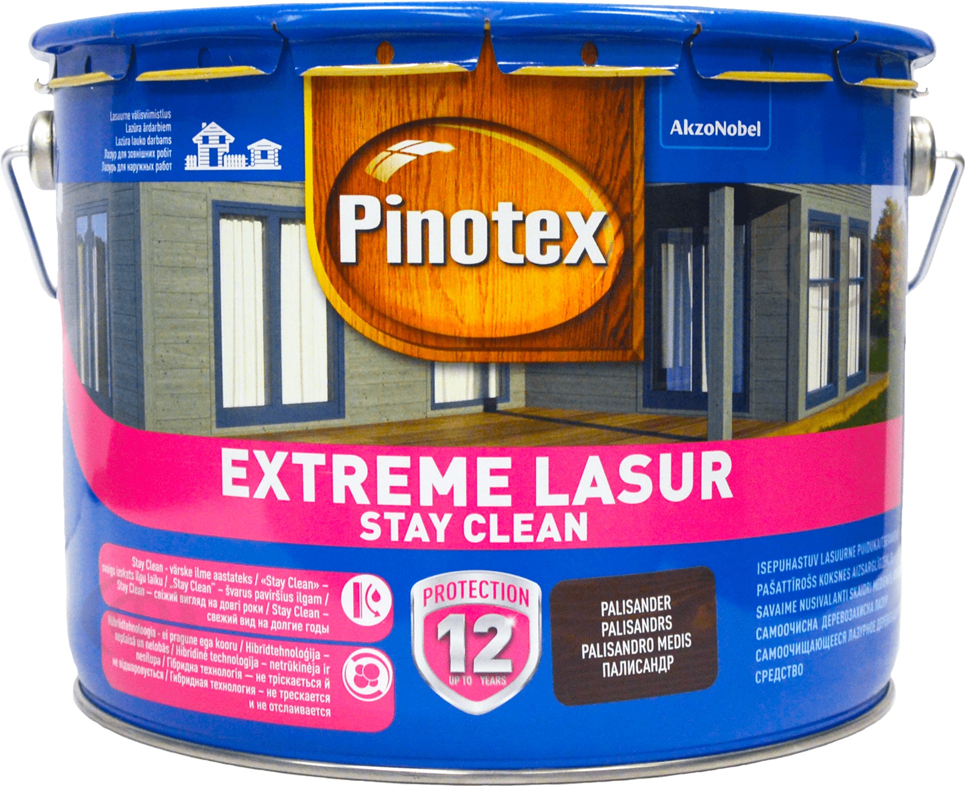 

Лазурь Pinotex Extreme Lasur - полуматовая водная пропитка для дерева, лазурная, самоочищающаяся, снег, 10 л (5308757)