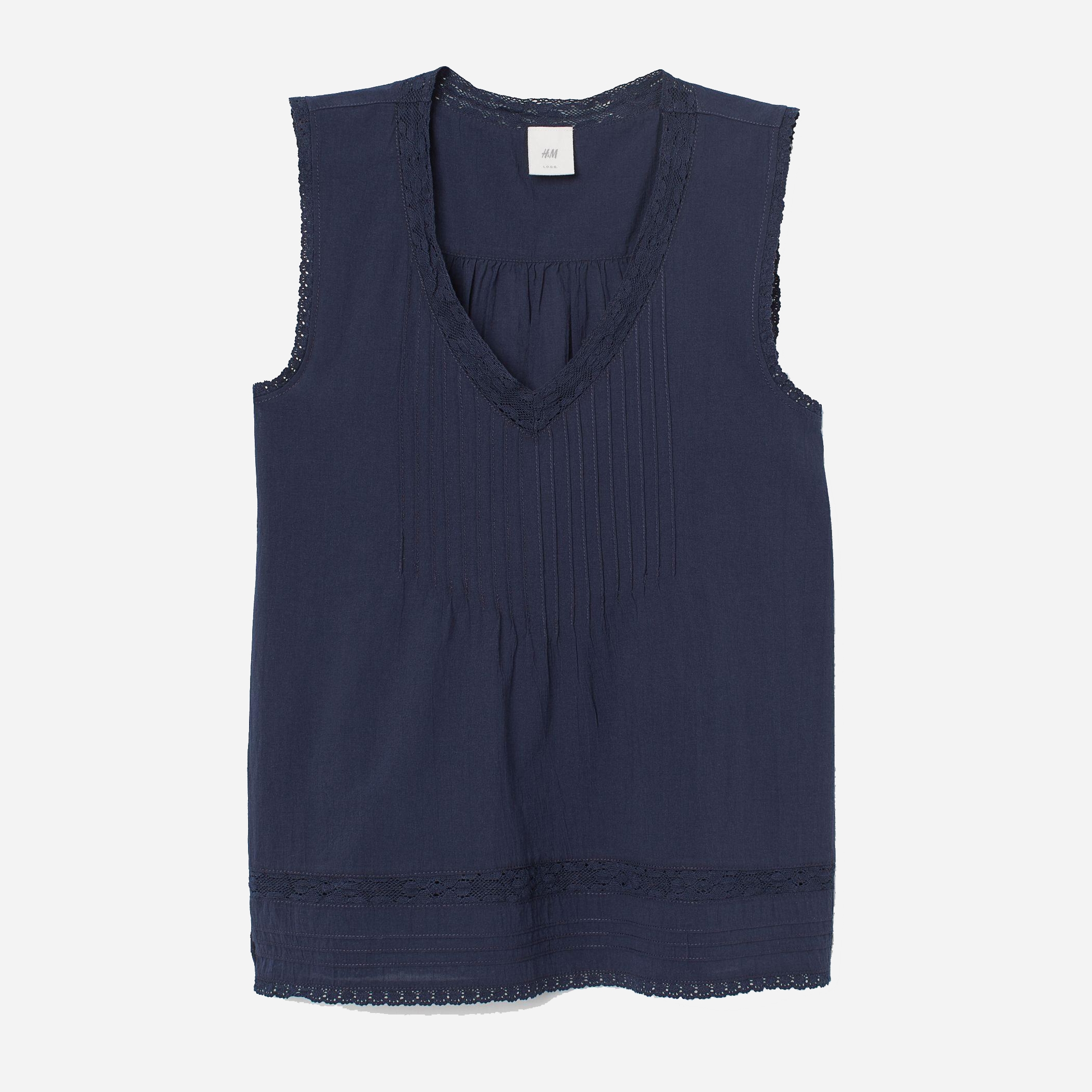 

Блузка H&M 6911629-AAQJ 48 Темно-синяя