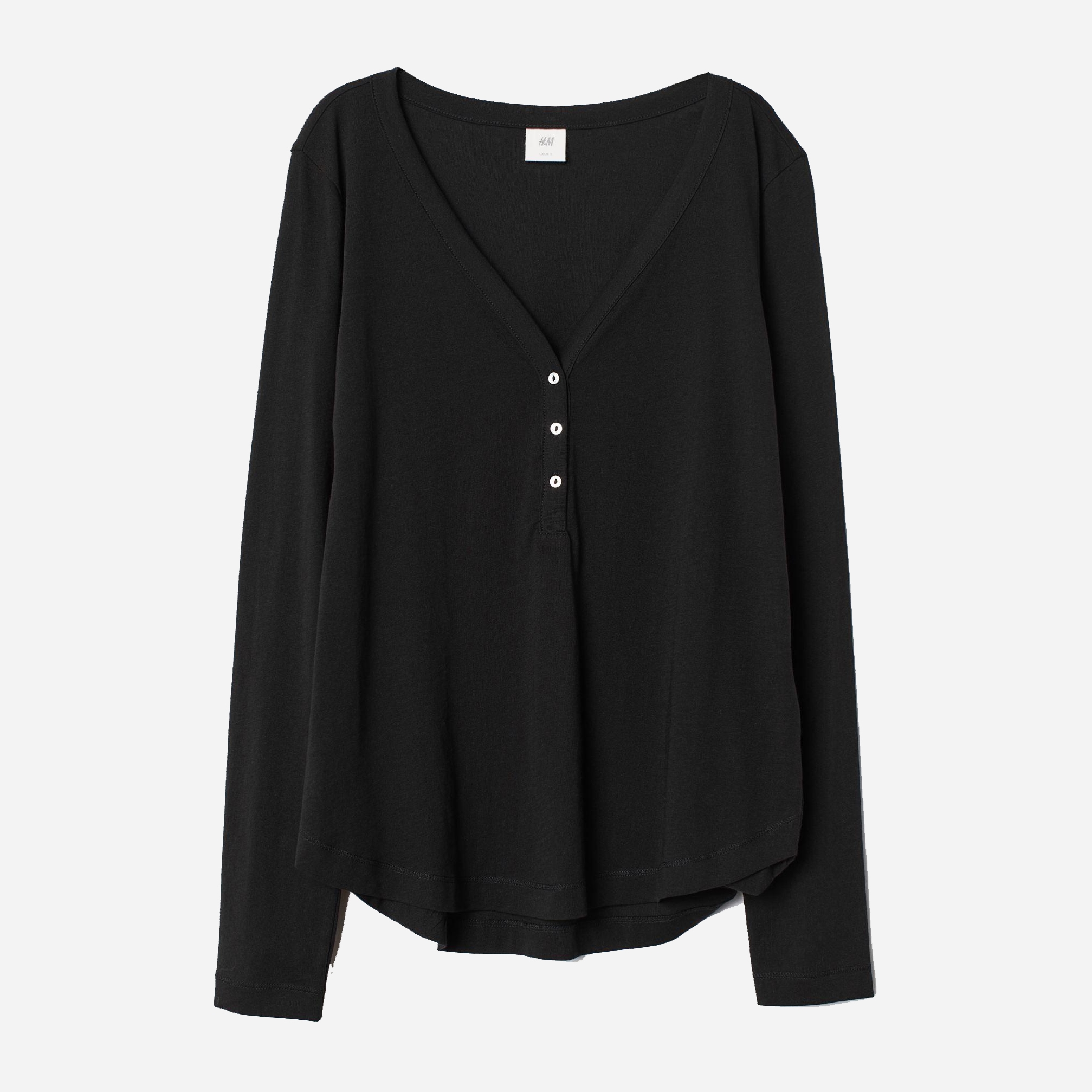 

Лонгслив H&M 6870699-AAAD S Черный