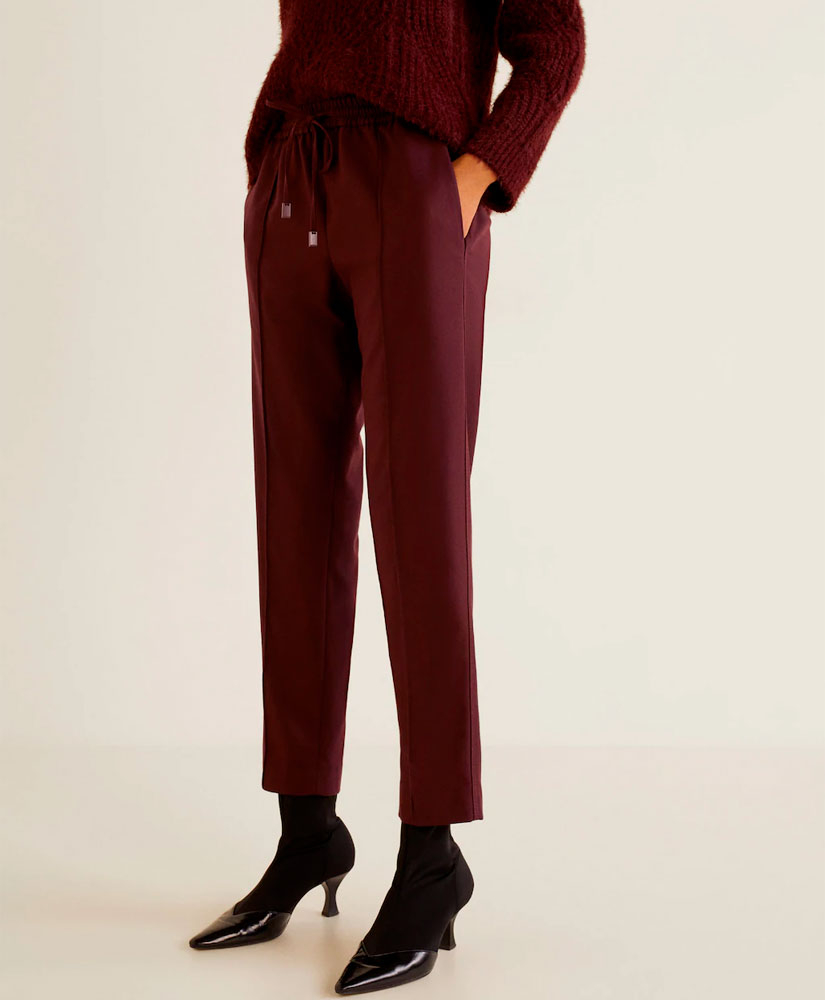 

Штани MANGO MNG31097025 XS Бордовий