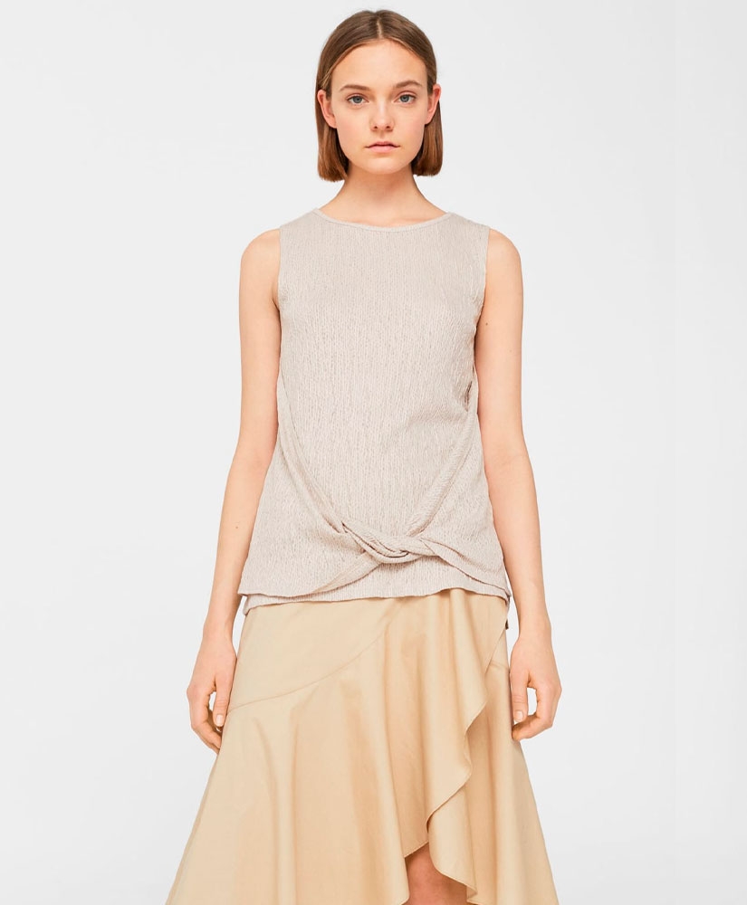 

Блуза MANGO MNG83005646 S Бежевий