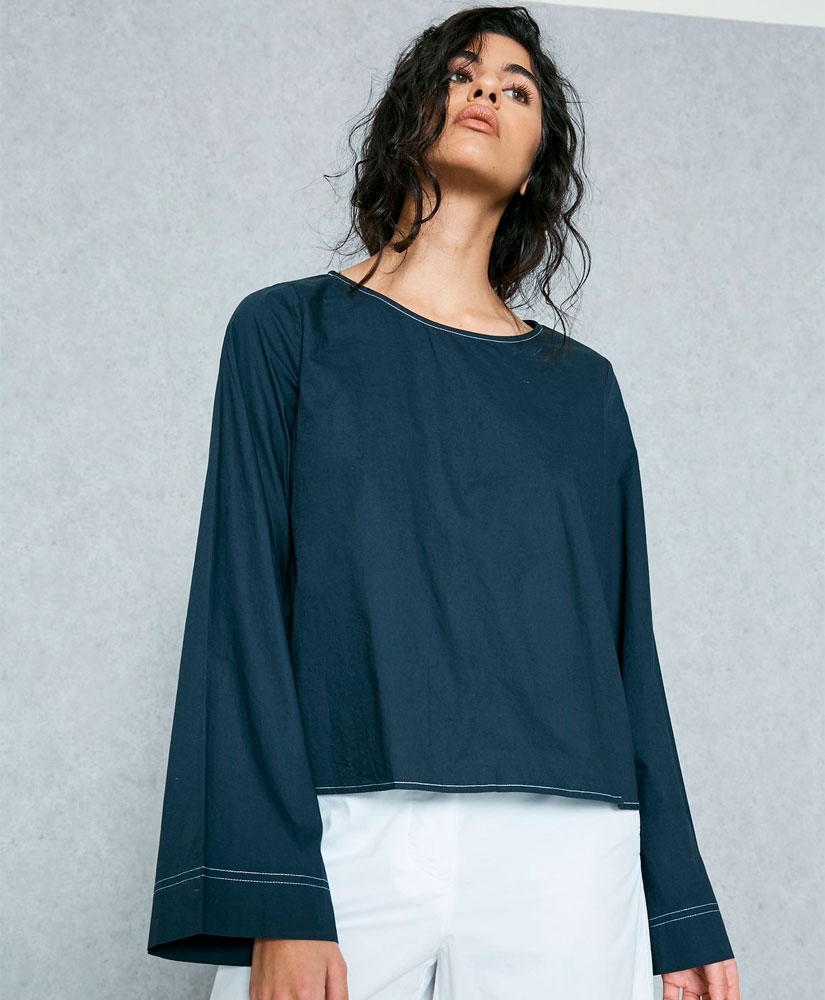 

Блуза MANGO MNG83023598 S Синій