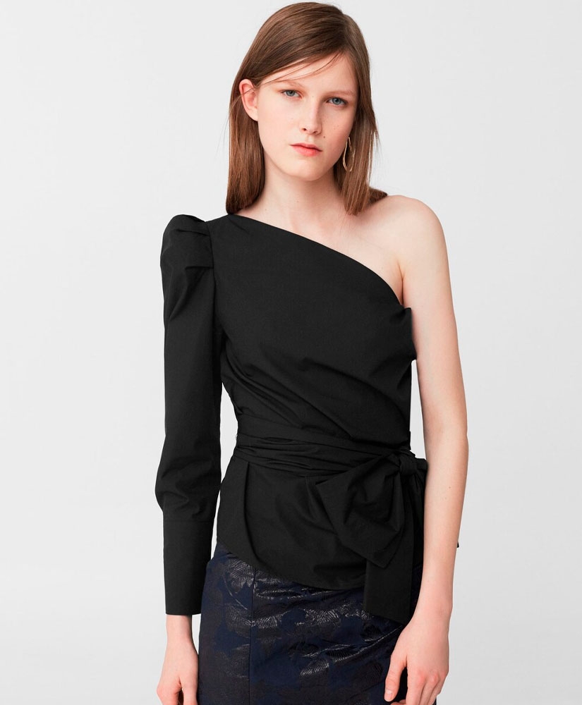 

Блуза MANGO MNG81030271 M Чорний