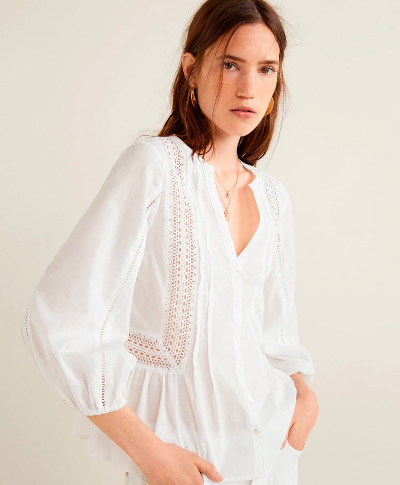 

Блуза MANGO MNG33060937 L Білий