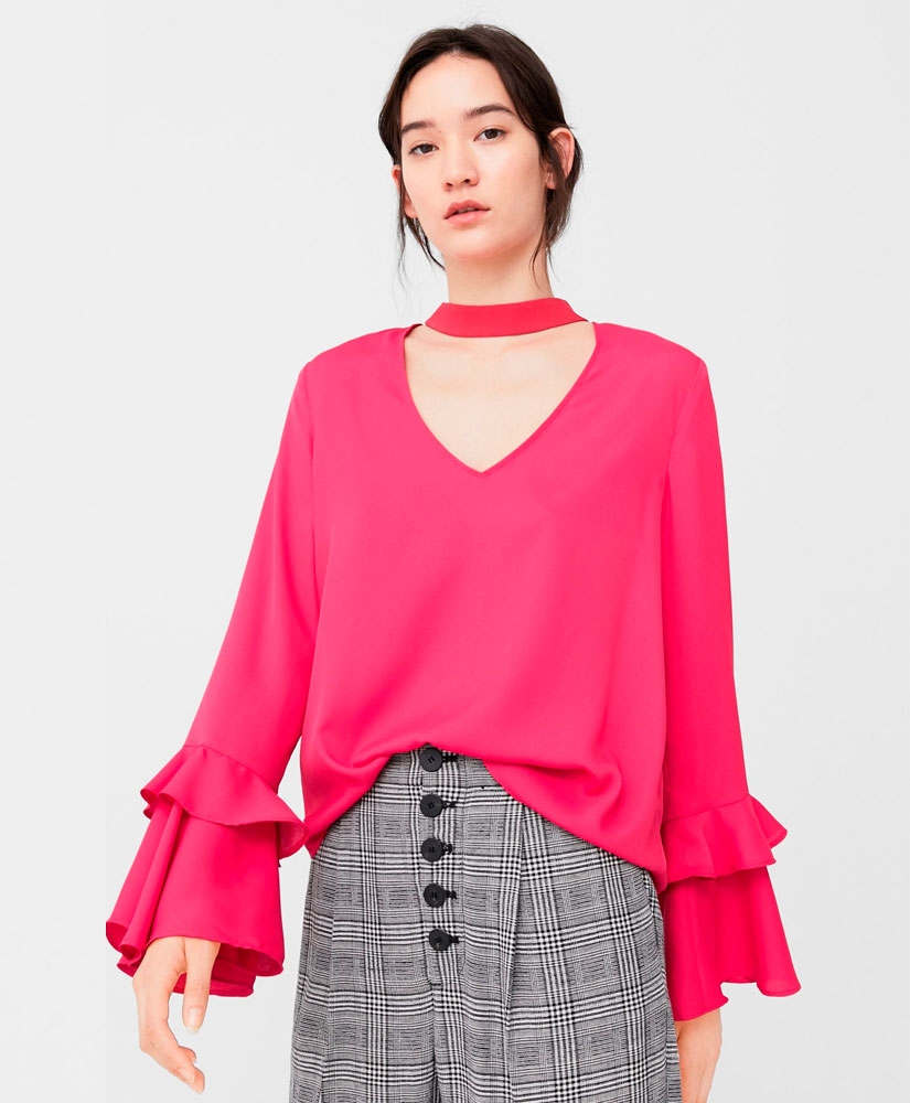 

Блуза MANGO MNG11943029 M Рожевий