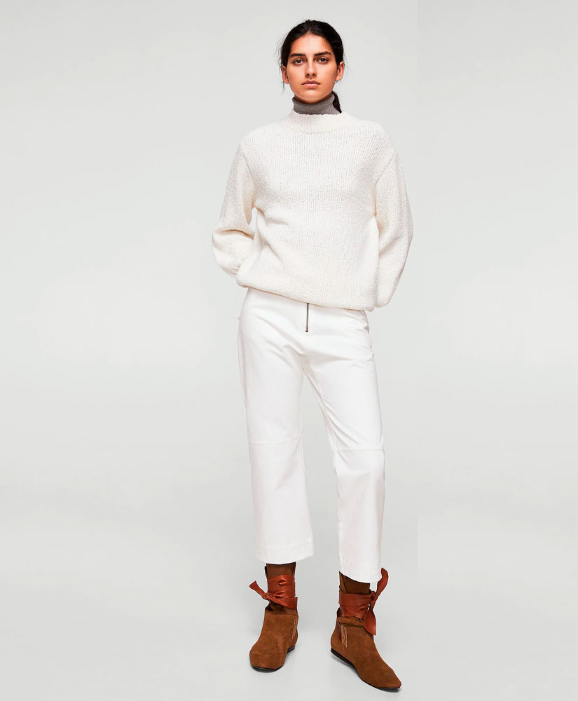 

Штани MANGO Committed MNG11057657 M Білий