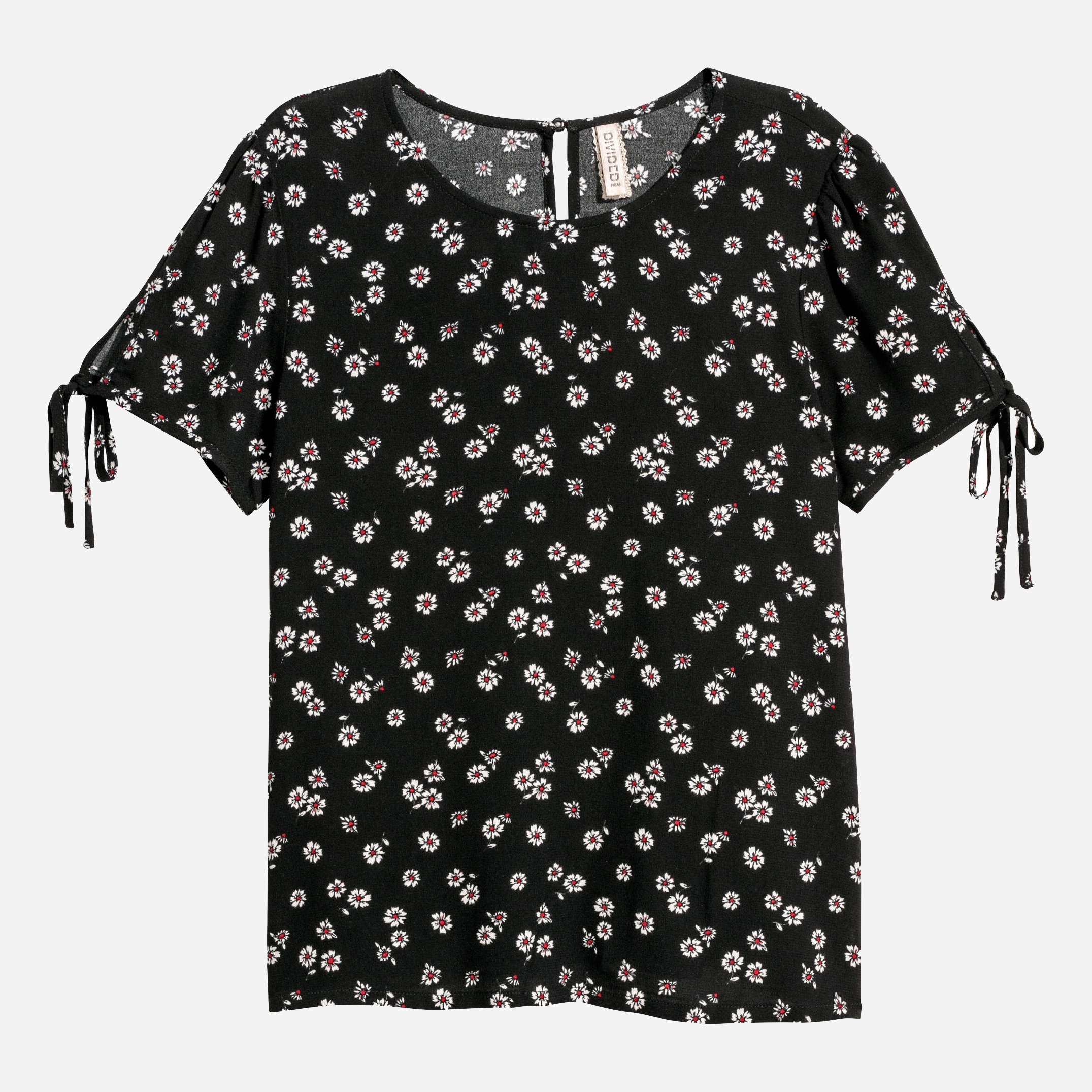 

Блузка H&M 6194517-AAUU 34 Черная в цветы