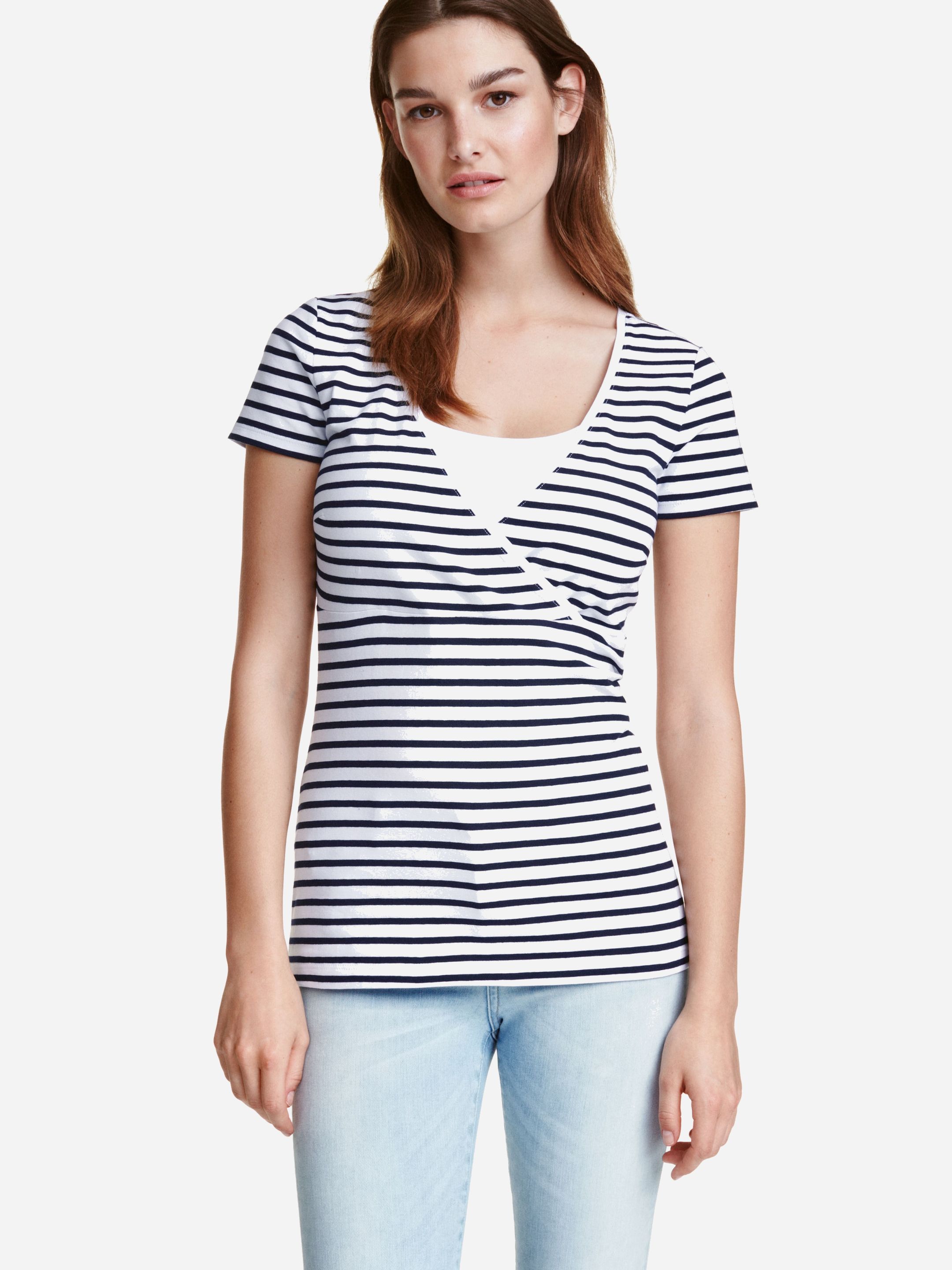 

Туника для беременных H&M 4334145-AARY L Синяя с белым