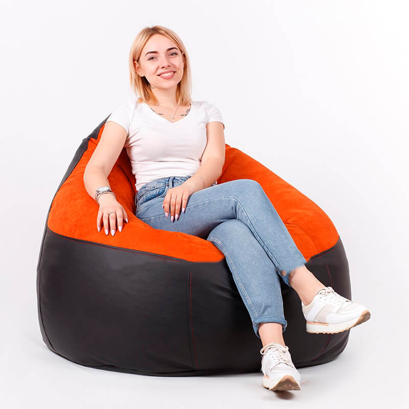 

Кресло-мешок Комфорт SanchoBAG, цвет Black/Orange