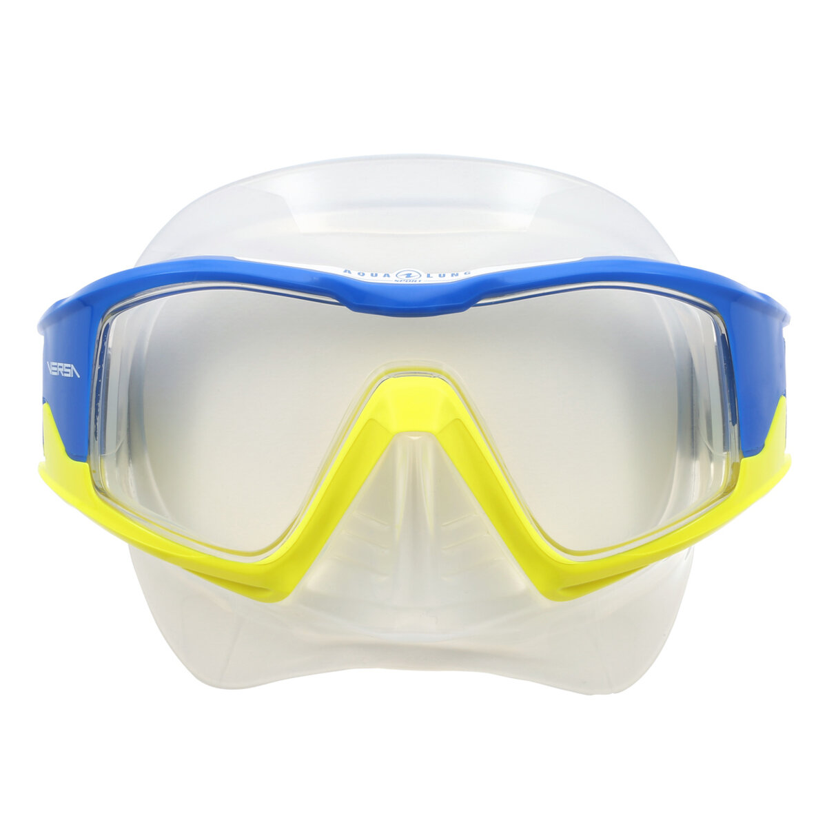 

Маска для снорклінгу Aqualung VERSA синьо-жовта силікон прозорий (MS4444071LCL)