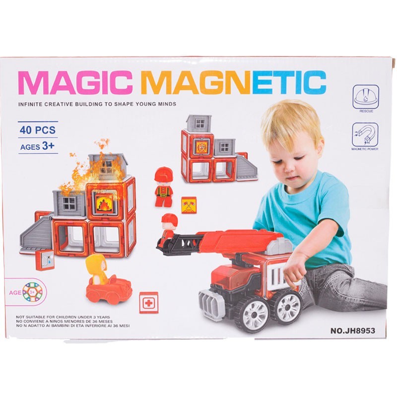 

Магнитный конструктор (пожарка) Magic magnetic JH8953