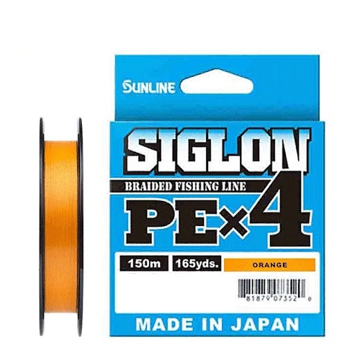 

Шнур Sunline Siglon PE х4 150м оранжевый #0.2/0.076мм 3lb/1.6кг