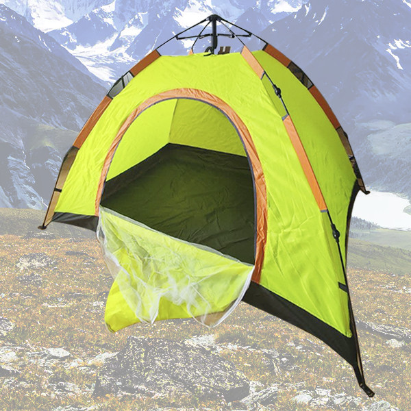 

Намет-автомат з автоматичним каркасом 3-х місцевий STB 200 х 150 х 120 см Салатовий з коричневим