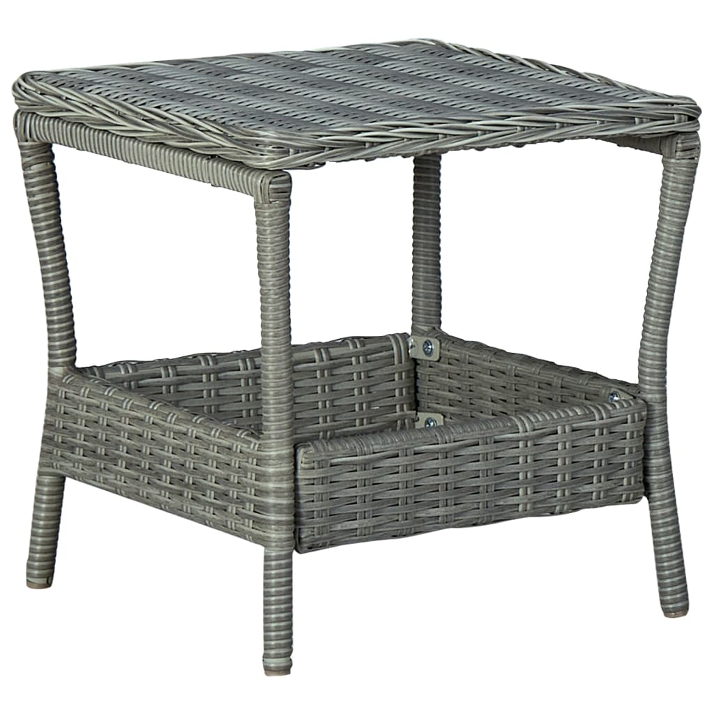 

Садовий стіл Shumee 45x45x465 см поліротанг світло сірий 313307