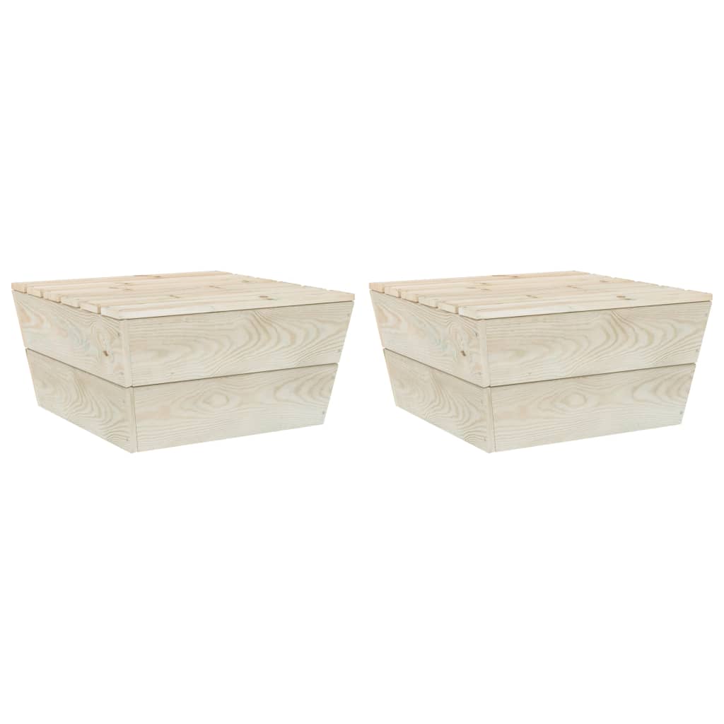 

Садові столи 2 шт. Shumee 60x60x30 см ялина 315635