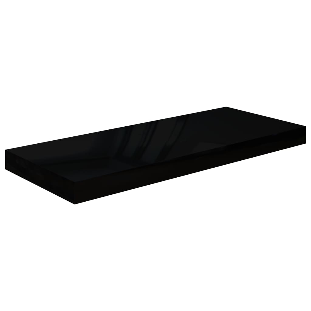 

Полиця настінна Shumee глянцева 60x235x38 см МДФ чорна 323769