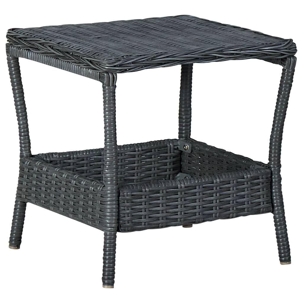 

Садовий стіл Shumee 45x45x465 см поліротанг темно сірий 313306