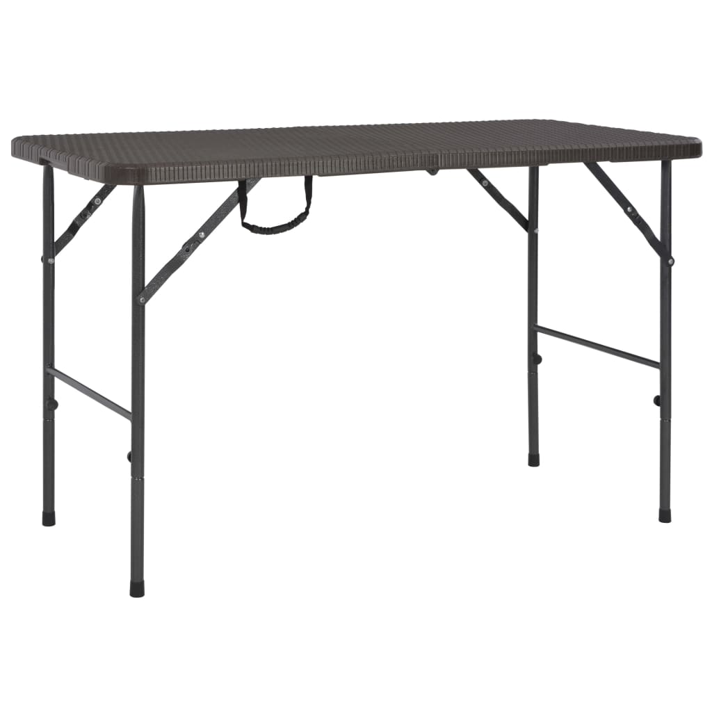 

Розкладний садовий стіл Shumee 120x60x74 см пластик коричневий 44553
