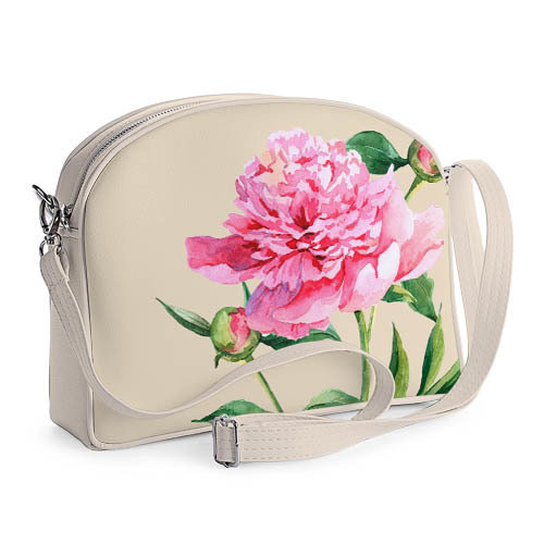 

Сумка молодёжная College Presentville Пион на сером фоне 29x23x8 см
