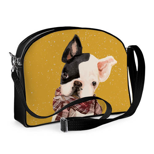 

Сумка молодёжная College Presentville Собака в шарфе на желтом фоне 29x23x8 см
