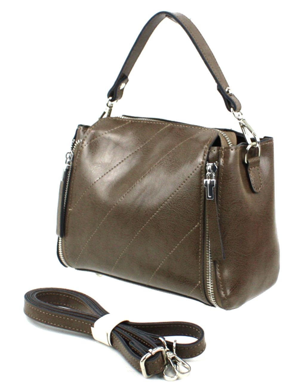 

Кожаная женская сумка Borsacomoda 805.037 коричневая