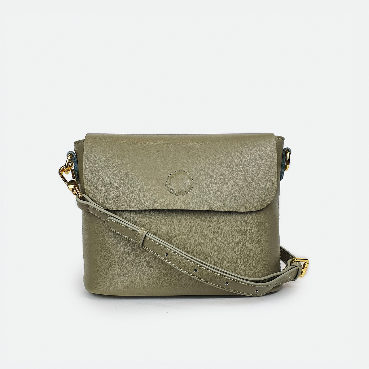 

Модная сумка женская кожаная маленькая зеленая Fashion X-8063