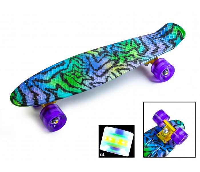 

Penny Board "Star" Светящиеся колеса, узорный рисунок с антискользящим эффектом