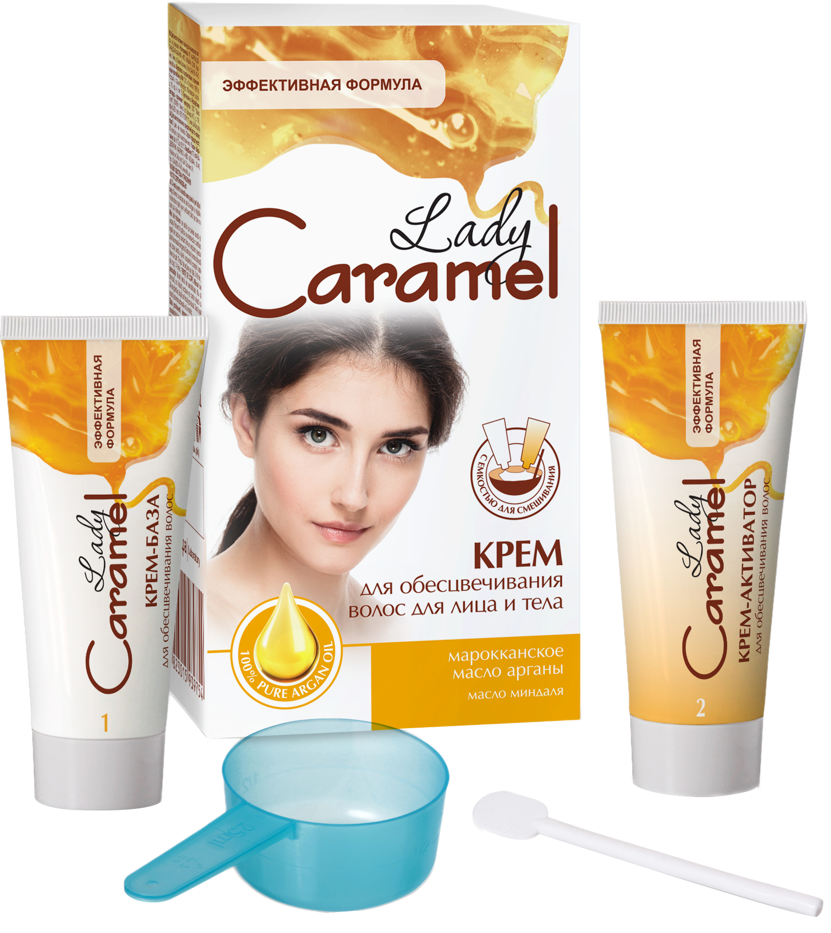 Крем для обесцвечивания волос на лице и теле Caramel 2 x 50 мл ...