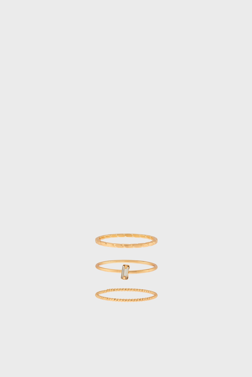 

Женские золотистые кольца (3 шт) Accessorize L 994076