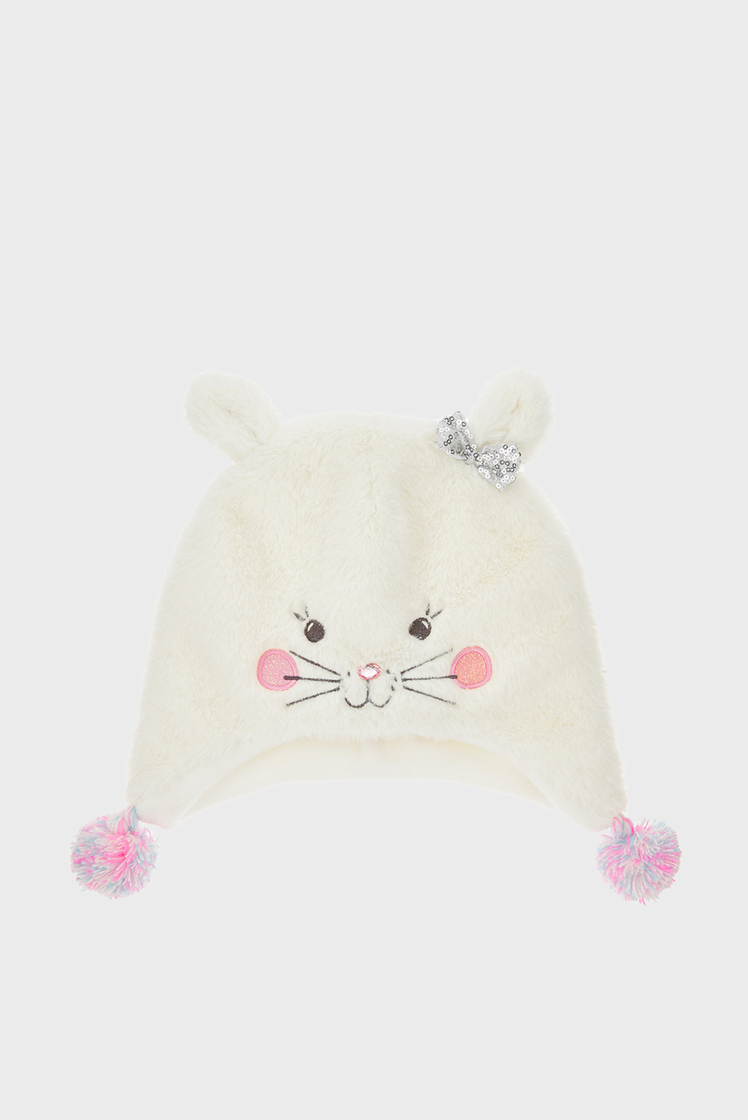 

Детская белая шапка FLUFFY BUNNY CHULLO Accessorize 3-6 783106