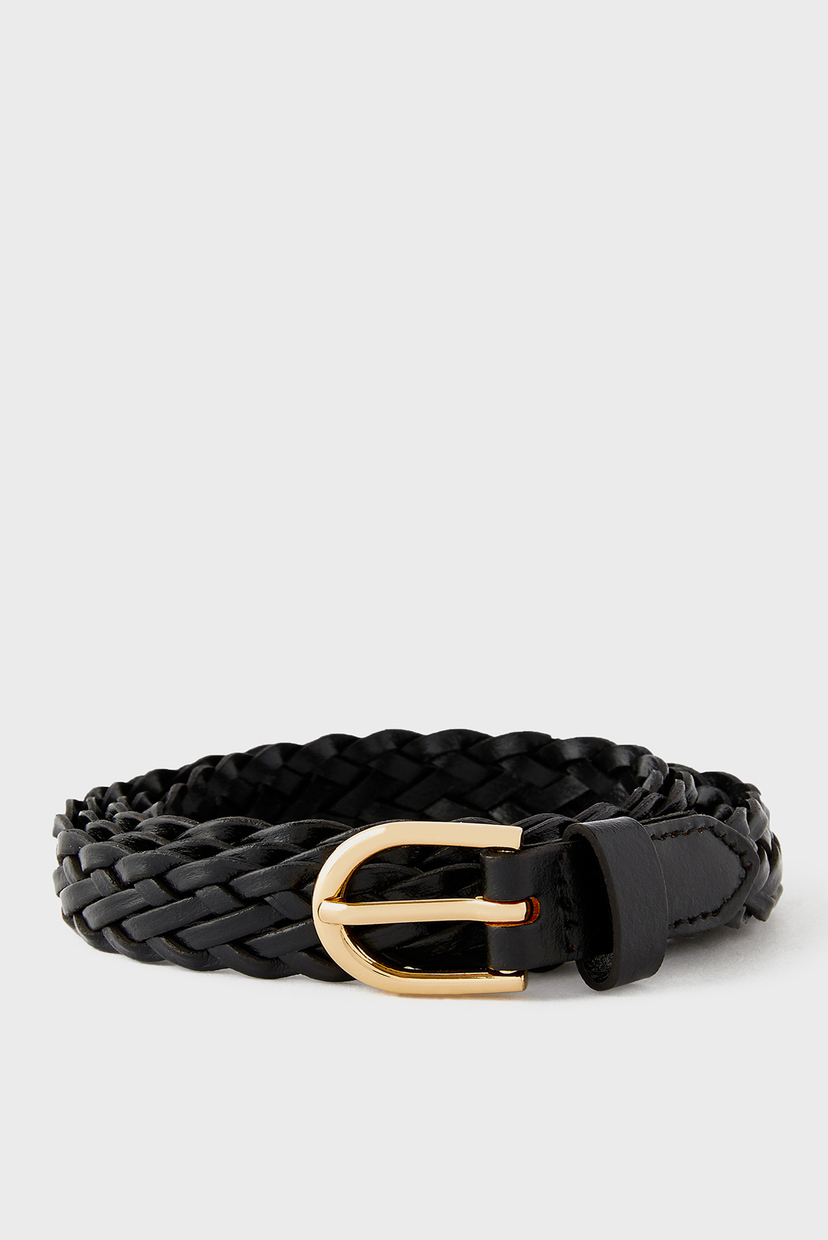 

Женский черный кожаный ремень PLAITED WEAVE BELT Accessorize M 189118