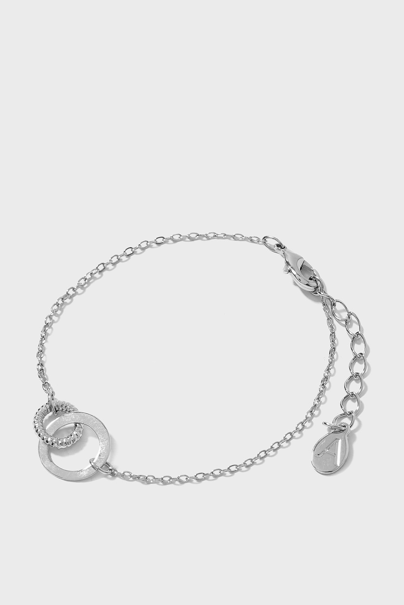 

Женский серебристый браслет TEXTURED CIRCLE LINK Accessorize OS 984031