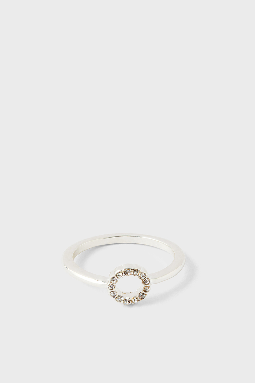 

Женское серебристое кольцо PAVE CUT OUT CIRCLE Accessorize S 194426