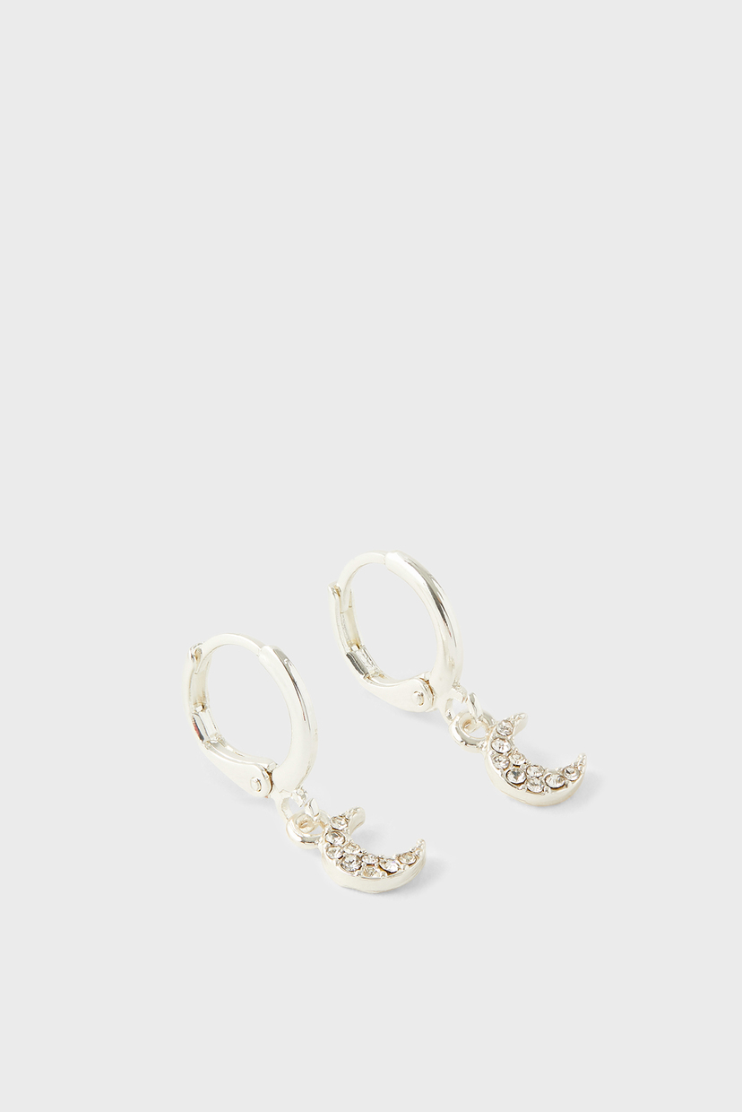 

Женские серебристые серьги PAVE MOON Accessorize OS 981575