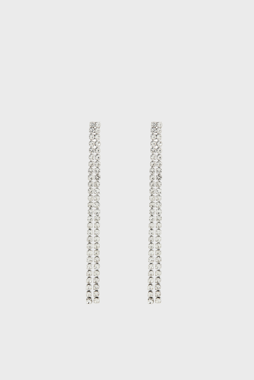

Женские серебристые серьги CRYSTAL CUPCHAIN SLI Accessorize OS 785839