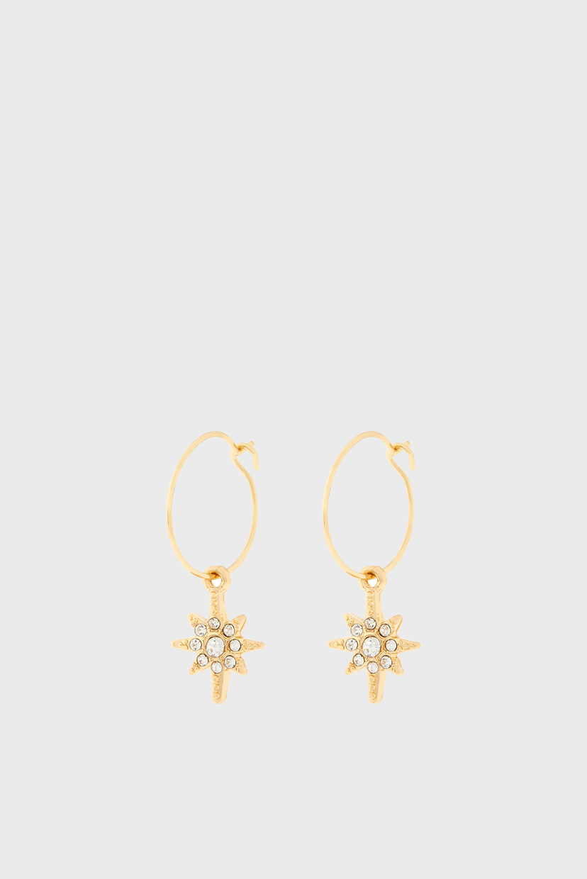 

Женские золотистые серьги STAR DROP HOOP Accessorize OS 981139