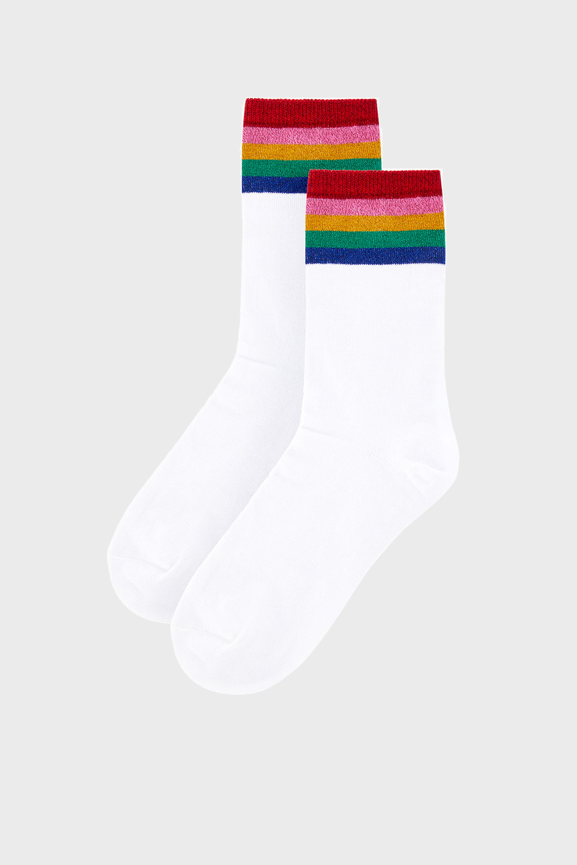 

Женские белые носки RAINBOW SPORTS SOCK Accessorize OS 896000